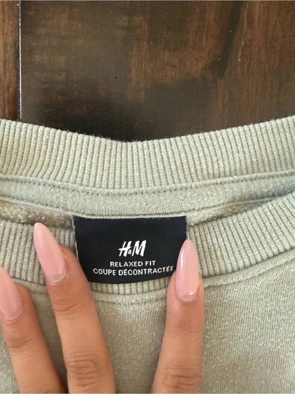 H&M Men's Crewneck Sweater in Light Green